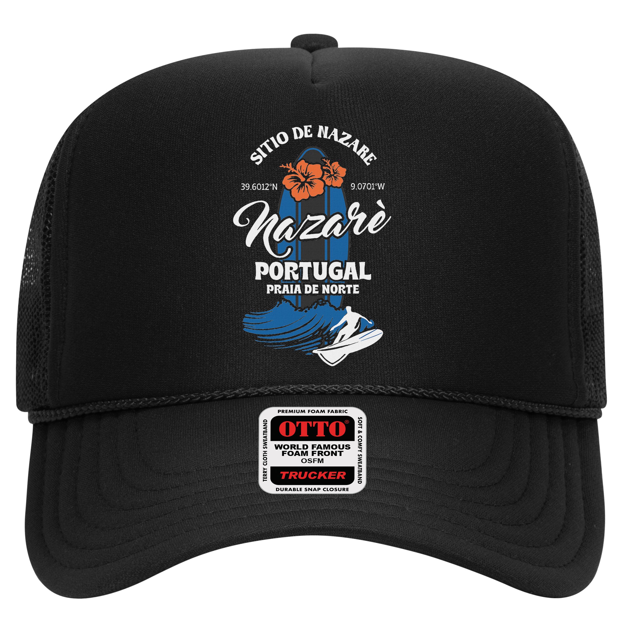 Sitio De Nazare Portugal Beach Surfing Souvenir Surfer Hat