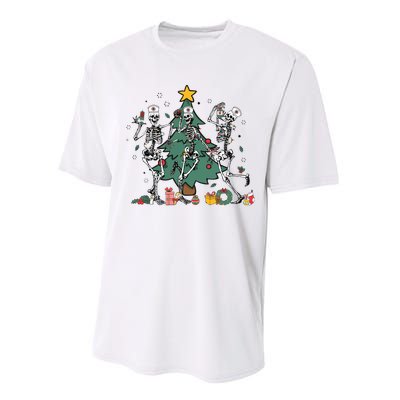 Skeleton Dancing Nurse Christmas Performance Sprint T-Shirt