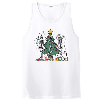 Skeleton Dancing Nurse Christmas PosiCharge Competitor Tank