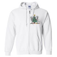 Skeleton Dancing Nurse Christmas Full Zip Hoodie