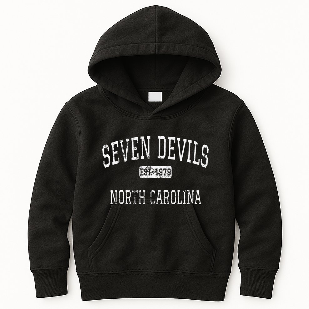 Seven Devils North Carolina Nc Kids Hoodie
