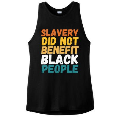 Slavery Did Not Benefit Black People Ladies PosiCharge Tri-Blend Wicking Tank