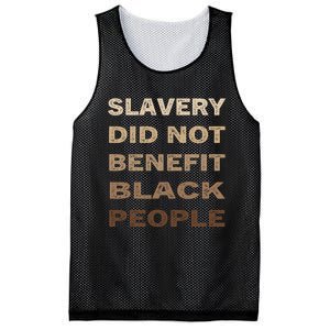 Slavery Did Not Benefit Black People Mesh Reversible Basketball Jersey Tank