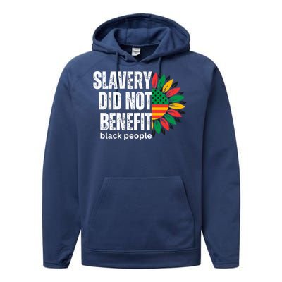 Slavery Did Not Benefit Black People Performance Fleece Hoodie