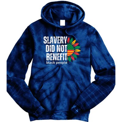 Slavery Did Not Benefit Black People Tie Dye Hoodie