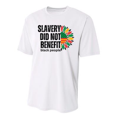 Slavery Did Not Benefit Black People Performance Sprint T-Shirt