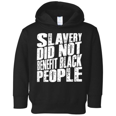 Slavery Did Not Benefit Black People Toddler Hoodie