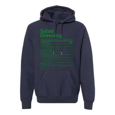 Salad Dressing Nutrition Facts Label Premium Hoodie