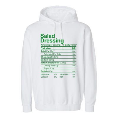 Salad Dressing Nutrition Facts Label Garment-Dyed Fleece Hoodie