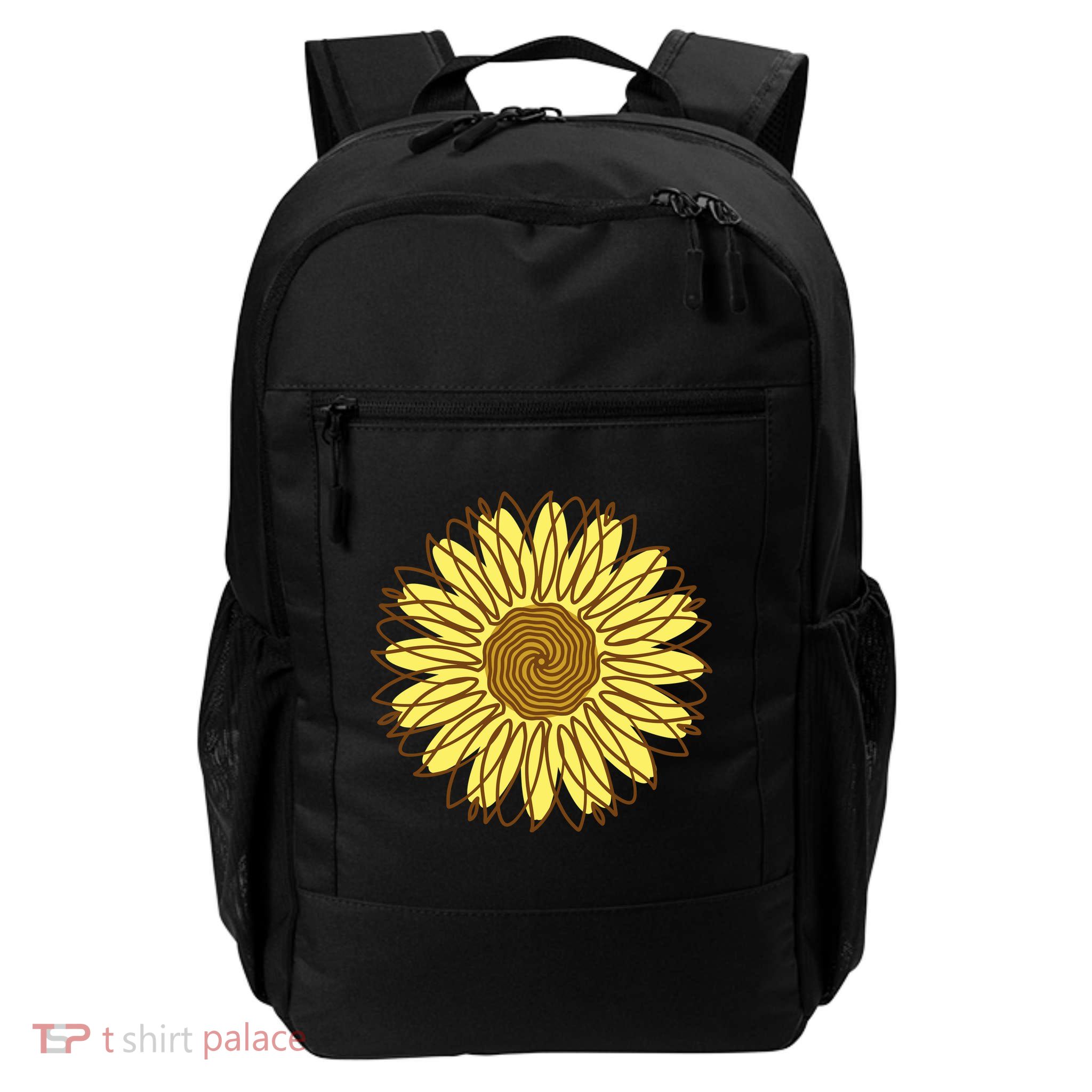 Sunflower Drawing Nature Daily Commute Backpack