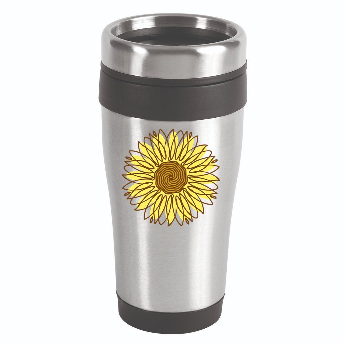 Sunflower Drawing Nature 16oz Travel Tumbler
