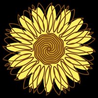 Sunflower Drawing Nature Zip Tote Bag