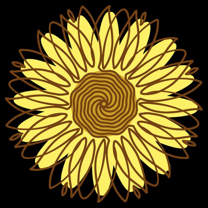 Sunflower Drawing Nature Zip Tote Bag