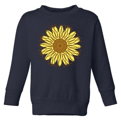 Sunflower Drawing Nature Toddler Sweatshirt