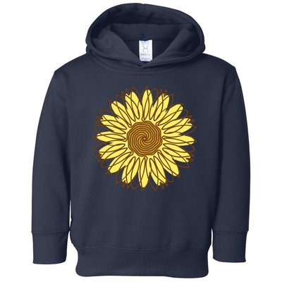 Sunflower Drawing Nature Toddler Hoodie