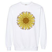 Sunflower Drawing Nature Garment-Dyed Sweatshirt