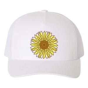 Sunflower Drawing Nature Yupoong Adult 5-Panel Trucker Hat