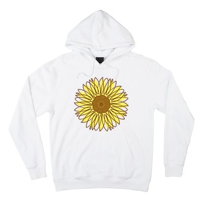 Sunflower Drawing Nature Hoodie