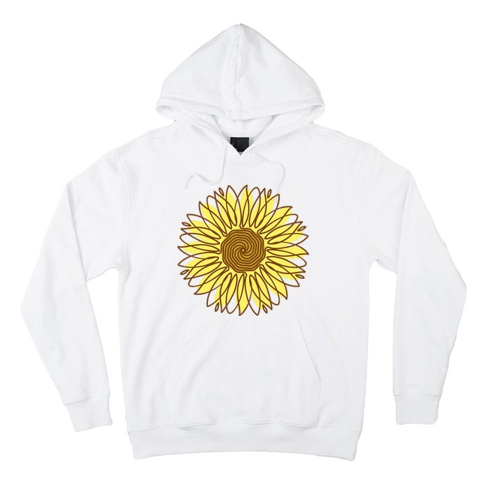 Sunflower Drawing Nature Hoodie