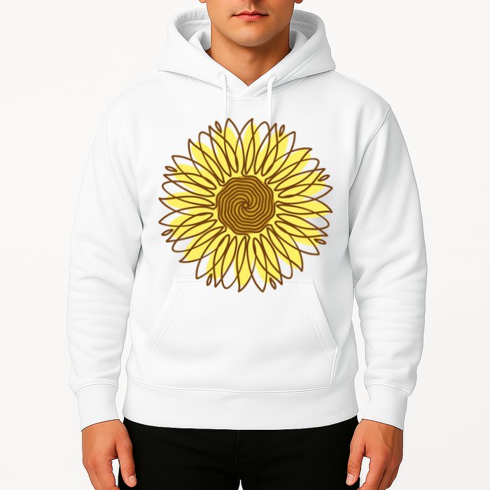 Sunflower Drawing Nature Hoodie