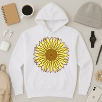 Sunflower Drawing Nature Hoodie