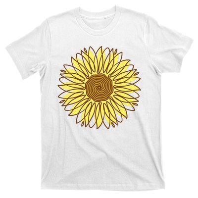 Sunflower Drawing Nature T-Shirt