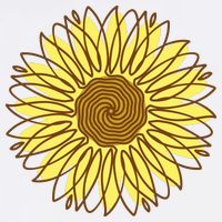 Sunflower Drawing Nature T-Shirt