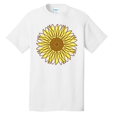 Sunflower Drawing Nature Tall T-Shirt