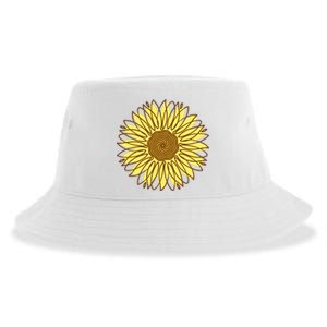 Sunflower Drawing Nature Sustainable Bucket Hat