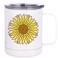 Sunflower Drawing Nature 12 oz Stainless Steel Tumbler Cup