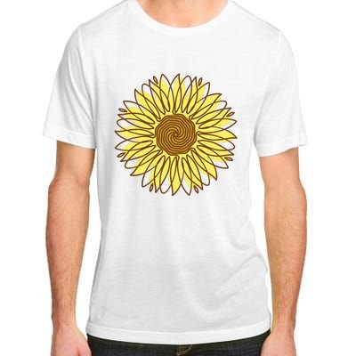 Sunflower Drawing Nature Adult ChromaSoft Performance T-Shirt