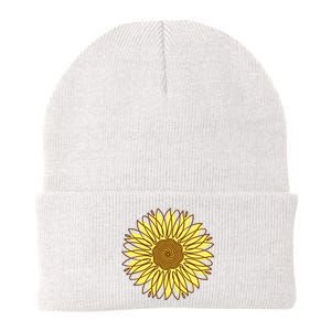 Sunflower Drawing Nature Knit Cap Winter Beanie