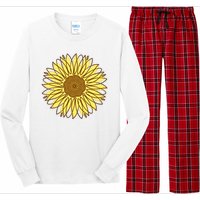 Sunflower Drawing Nature Long Sleeve Pajama Set