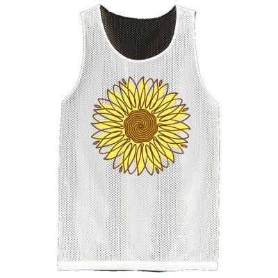 Sunflower Drawing Nature Mesh Reversible Basketball Jersey Tank