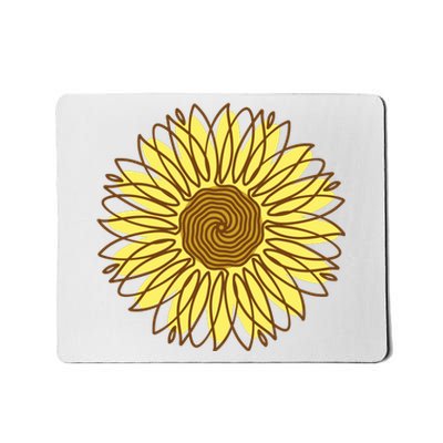 Sunflower Drawing Nature Mousepad