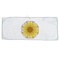 Sunflower Drawing Nature Large Microfiber Waffle Golf Towel