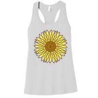 Sunflower Drawing Nature Women's Racerback Tank