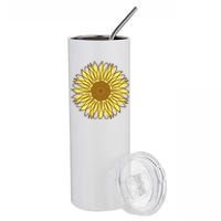 Sunflower Drawing Nature Stainless Steel Tumbler