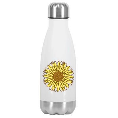 Sunflower Drawing Nature Stainless Steel Insulated Water Bottle