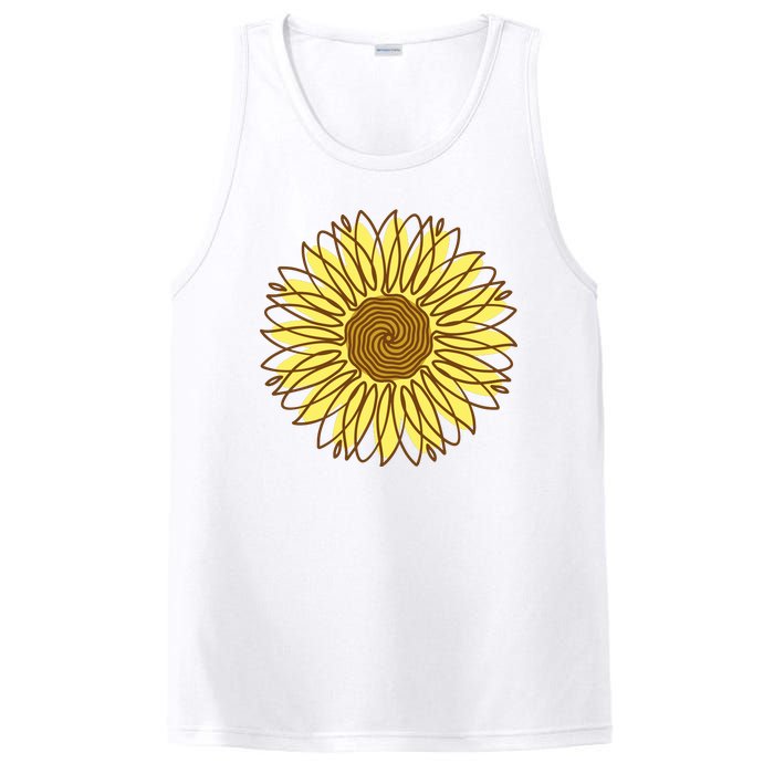 Sunflower Drawing Nature PosiCharge Competitor Tank