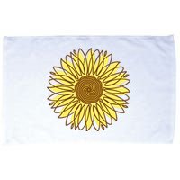 Sunflower Drawing Nature Microfiber Hand Towel