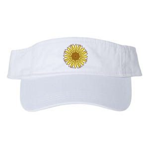 Sunflower Drawing Nature Valucap Bio-Washed Visor