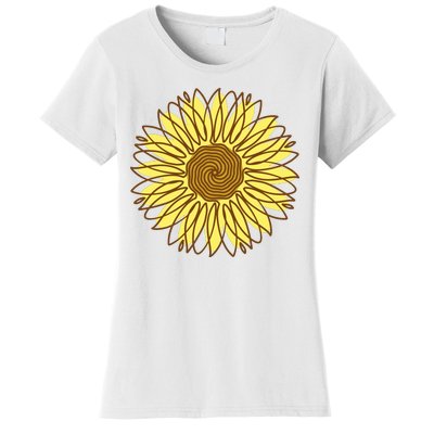 Sunflower Drawing Nature Women's T-Shirt