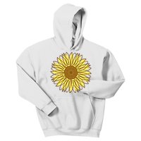 Sunflower Drawing Nature Kids Hoodie