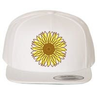 Sunflower Drawing Nature Wool Snapback Cap