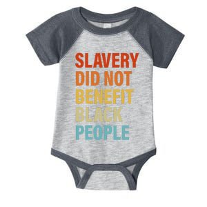 Slavery Did Not Benefit Black People Infant Baby Jersey Bodysuit