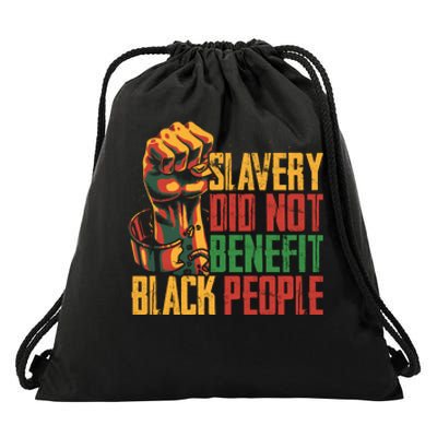 Slavery Did Not Benefit Black People Drawstring Bag