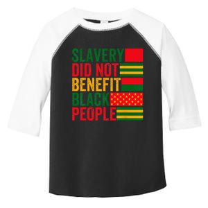 Slavery Did Not Benefit Black People American Flag Slavery Toddler Fine Jersey T-Shirt