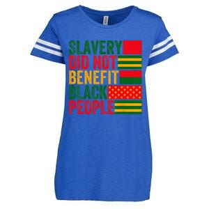 Slavery Did Not Benefit Black People American Flag Slavery Enza Ladies Jersey Football T-Shirt