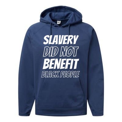 Slavery Did Not Benefit Black People Performance Fleece Hoodie